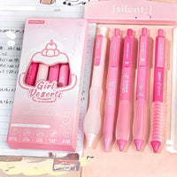 PENN06 | Moka Girl Dessert Gel Pen 0.5mm Black ink 1box 5pcs
