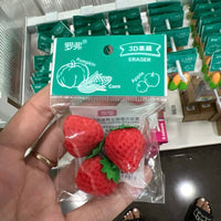 ERR45 | Strawberry 3pcs Eraser
