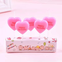 GFT67 | HBD Birthday Heart Candle 5pcs