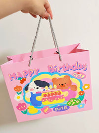 GFT223 | 1$ Pink HBD Gift Bag / Paper Bag 30x12x24