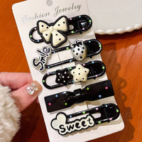 HSC179 | Black Hair Clip set - 5pcs 1$