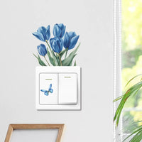 STKW48 | 0.5$ Blue Flower Wall Sticker 14x14.5cm