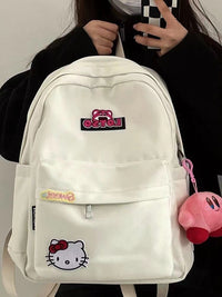 (clearance) ZB156 | Bag white kitty , backpack