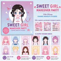 STPK171 | Make Up Sticker Book - sweet girl makeover party