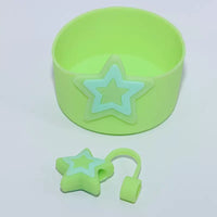 BOT615C | Star Cup Silicone+ Straw Lid - Green