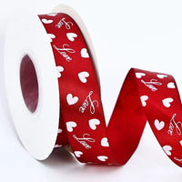 GFT317 | Red Love Satin Ribbon 2.5cmx22M