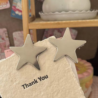 HSC439 | Silver Star Hair Clip 5pcs