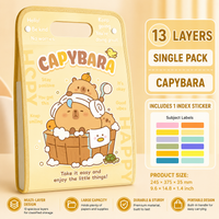 FOL43 | A4 Folder with hangbag - capybara yellow