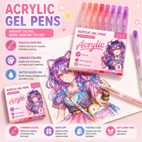 CPB64 | Colorful Acrylic Gel Pens - 9 color - purple