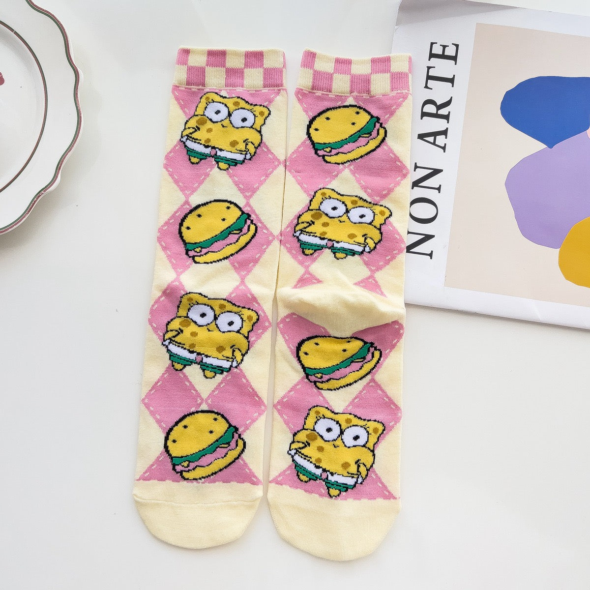 SO55 | Yellow Sponge Long Sock 1pair