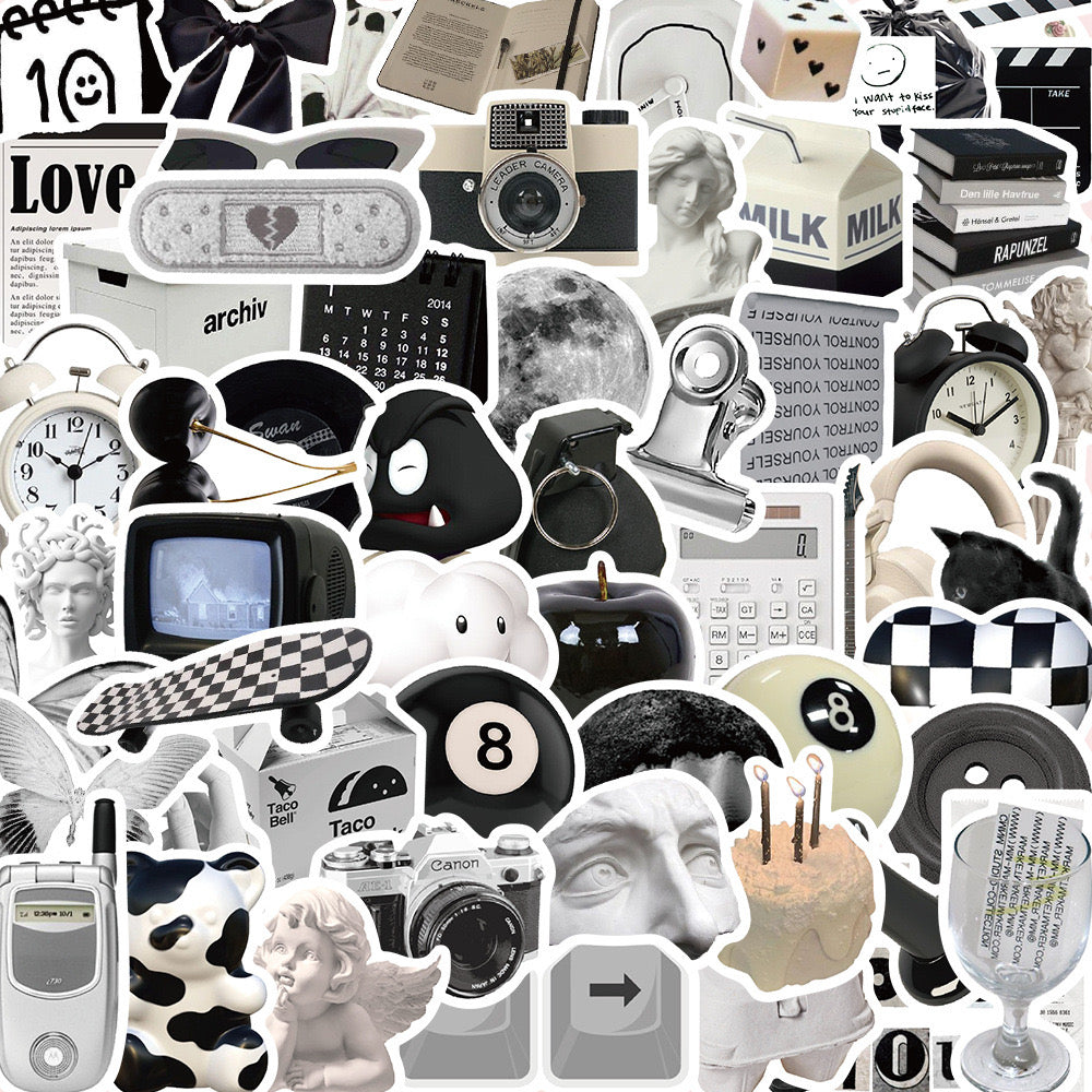 ST5019 | Black TV sticker pack (50sheets)