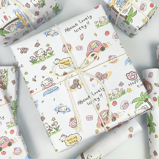 GFT25 | Kitty HBD Paper Wrap / Gift Wrap