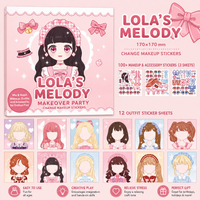 STPK168 | Make Up Sticker Book - pink lola's melody