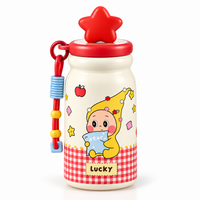 BOT555 | 520ml Stainless Bottle - lucky red twinkle star