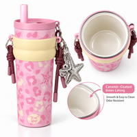 BOT566 | 620ml Ceramic Bottle - pink