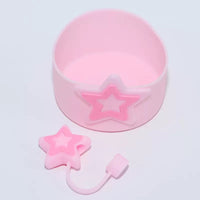 BOT615 | Star Cup Silicone+ Straw Lid - pink