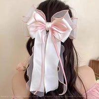 HSC341 | Pink Ribbon Hair Clip 1pcs 1.25$