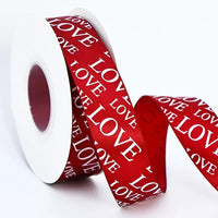 GFT316 | Red Love Satin Ribbon 2.5cmx22M