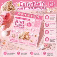 STPK173 | Mini Sticker Book - pink Cutie Party
