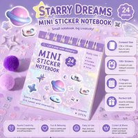 STPK173 | Mini Sticker Book - purple starry dreams