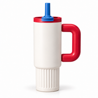 BOT494 | 1000ml Ceramic Cup - red