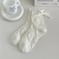 SO124 | Ribbon Sock 1pair -  White