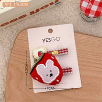 HSC435 | Strawberry Hair Clip 2pcs 2$