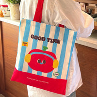 SHB24 | Tote Bag - blue red apple