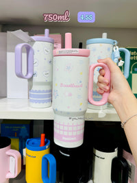 BOT397 | 750ml Stainless Cup - pink star