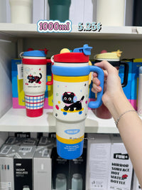 BOT400 | 1000ml Stainless Cup - Blue Cat Slate