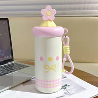 BOT17A | 650ml Flower Stainless Bottle - pink