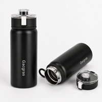 BOT189 | 550ml 316 Ribbon Stainless Bottle - black