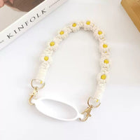 BOT12C | Daisy Bottle Strap - white