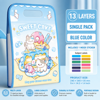 FOL37 | A4 Folder with hangbag - blue