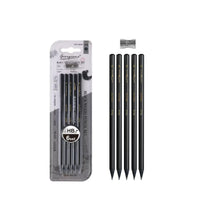 PSL14A | Giorgione - HB Black Wooden Pencil 5pcs/box + sharpener