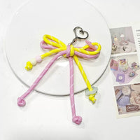 KCB77A | Ribbon Keychain 1pcs 1$ - yellow pink