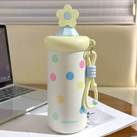 BOT17C | 650ml Flower Stainless Bottle - yellow