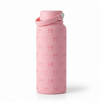 BOT228 | 1000ml Stainless Bottle - pink ribbon