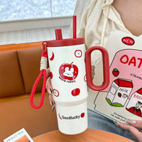 BOT385 | 700ml Stainless Bottle - red apple