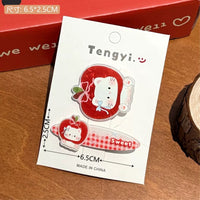 HSC433 | Apple Hair Clip 2pcs 0.75$