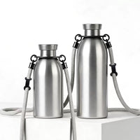 BOT215A | 500ml Stainless Bottle with holder - silver