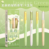 PENN16 | 0.5mm 4pcs Green Gel pen - black ink