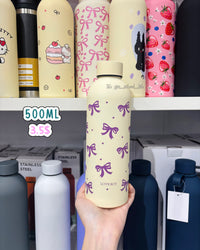 BOT186 | 500ml Stainless Bottle - purple ribbon