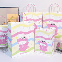 GFT296 | 21x27x11cm Gift Bag / Paper Bag - pink dog