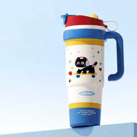 BOT400 | 1000ml Stainless Cup - Blue Cat Slate