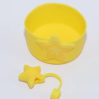 BOT615D | Star Cup Silicone+ Straw Lid - Yellow
