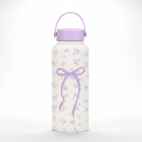 BOT115 | 1000ml Stainless Bottle - Purple Ribbon