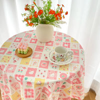 TBCL25 | Table cloth size 1.5x1m - pink kitty