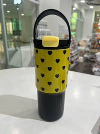 BOT361B | 710ml Stainless Bottle - heart yellow
