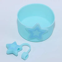 BOT615A | Star Cup Silicone+ Straw Lid - Blue